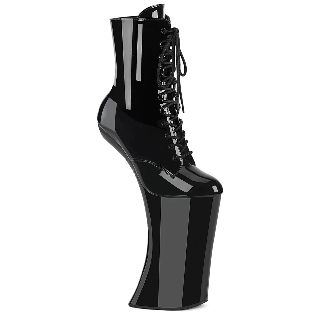 11 Inch Heelless FORBIDDEN-1020 Black Patent