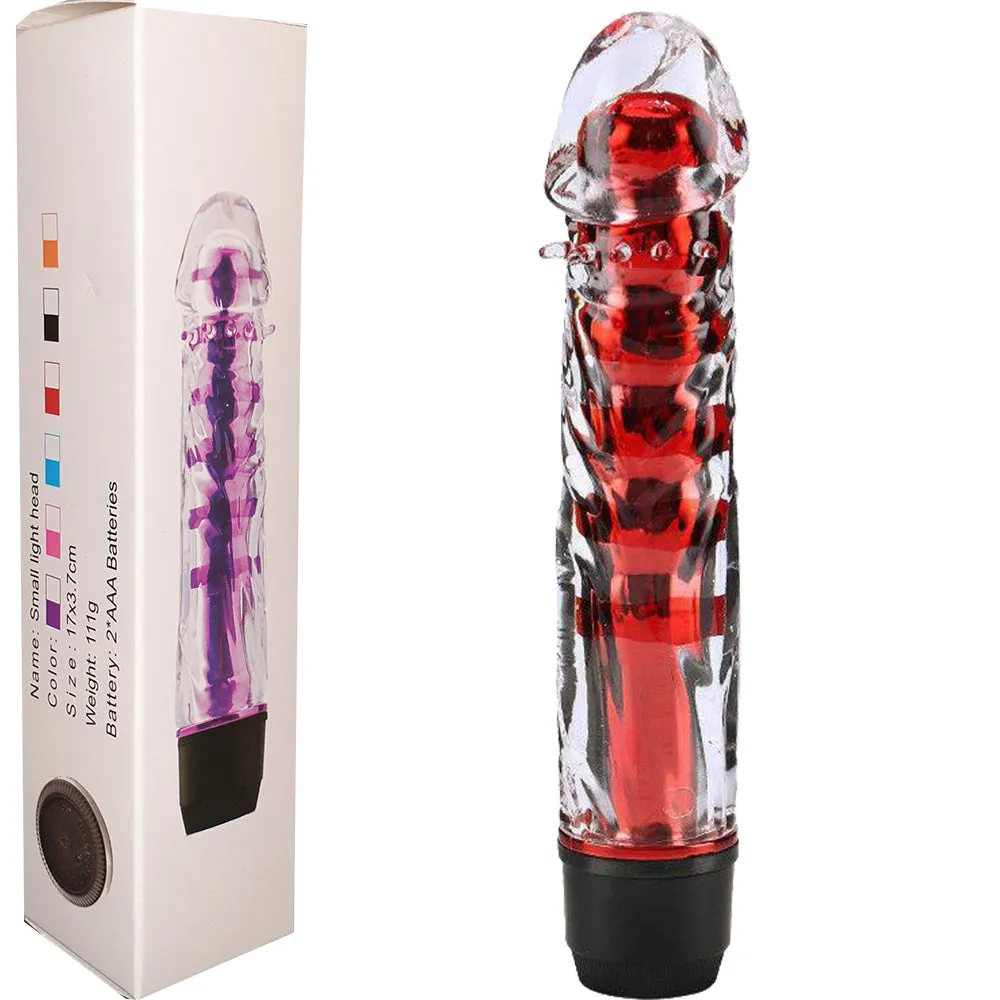 7 Silicone Jelly Squeezable G-Spot Vibrator Multi-Speed Red