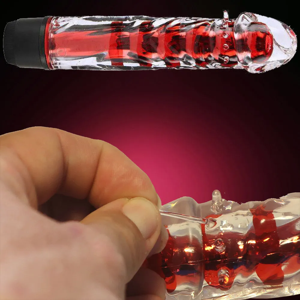 7 Silicone Jelly Squeezable G-Spot Vibrator Multi-Speed Red