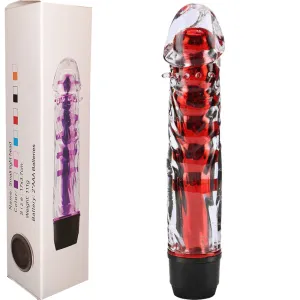 7 Silicone Jelly Squeezable G-Spot Vibrator Multi-Speed Red