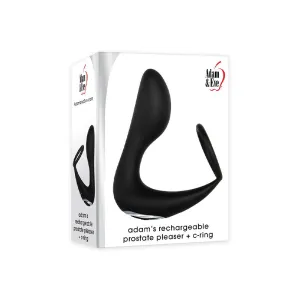 Adam & Eve Adam's Rechargeable Prostate Pleaser   C-Ring Vibrating Cockring and Prostate Stimulator Black