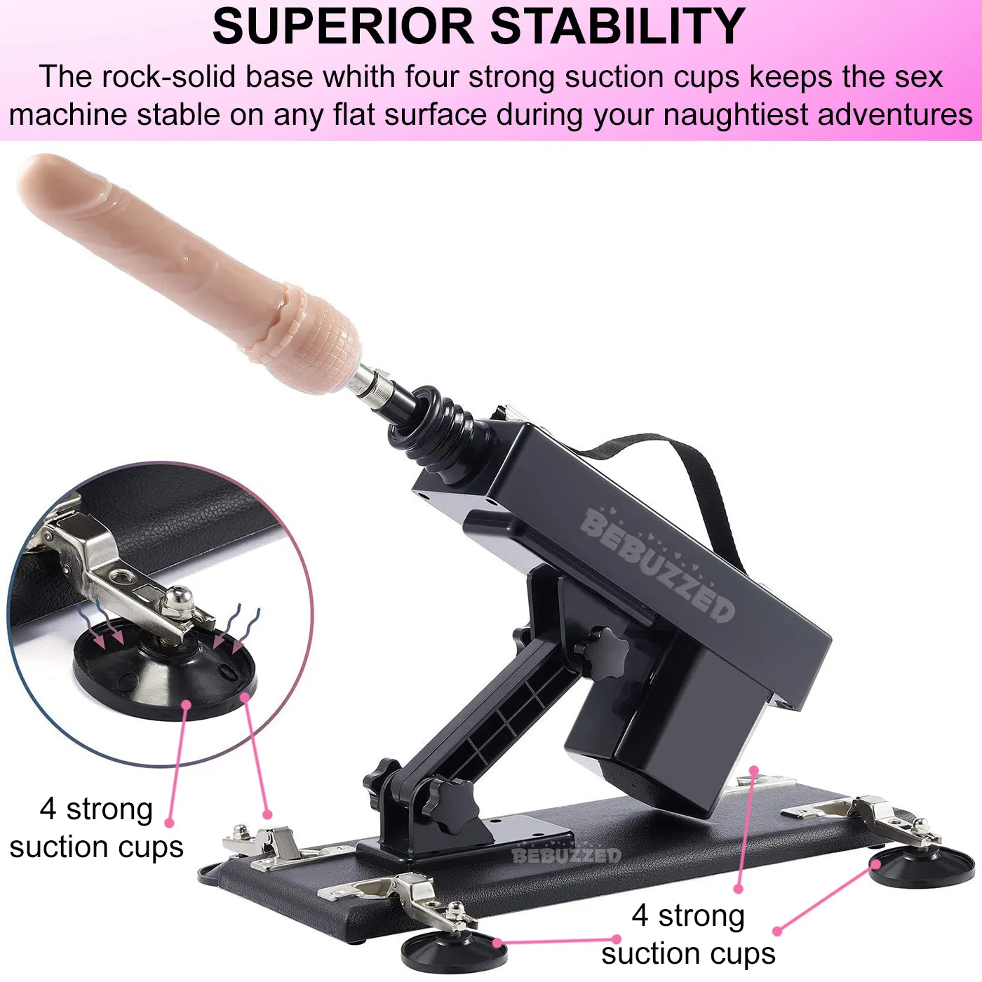 Automatic Remote Control THRUSTING Sex Machine Telescopic 3XLR Dildo