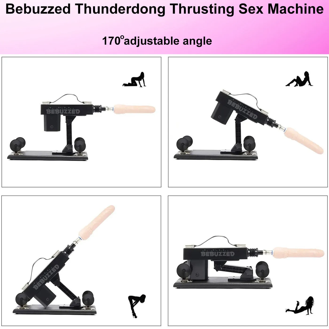 Automatic Remote Control THRUSTING Sex Machine Telescopic 3XLR Dildo