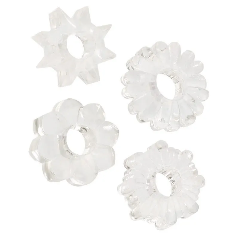 Basic Essentials Rings - Clear Set of 4