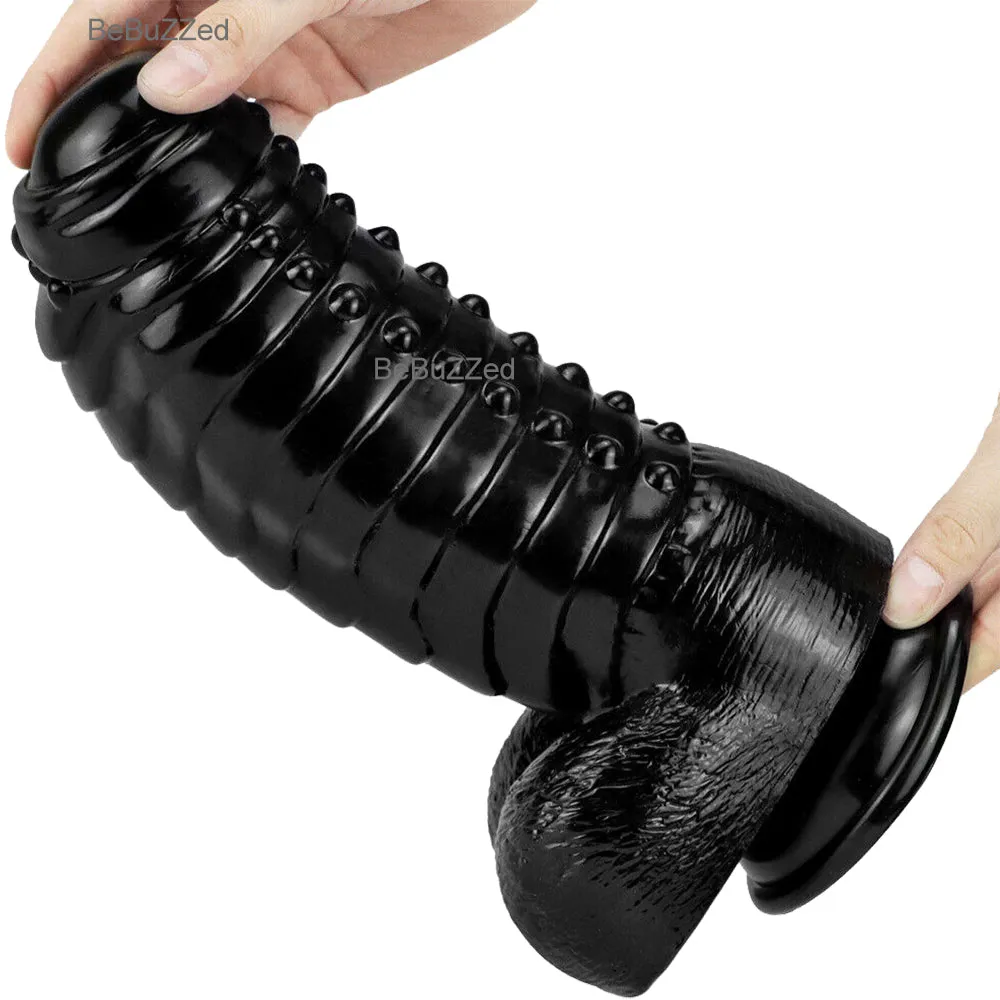 Bebuzzed Big Boy Giant Anal Plug Fat 11.8 Dildo Black