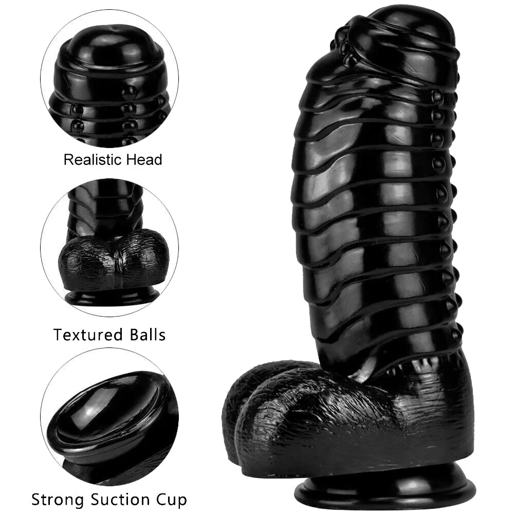 Bebuzzed Big Boy Giant Anal Plug Fat 11.8 Dildo Black