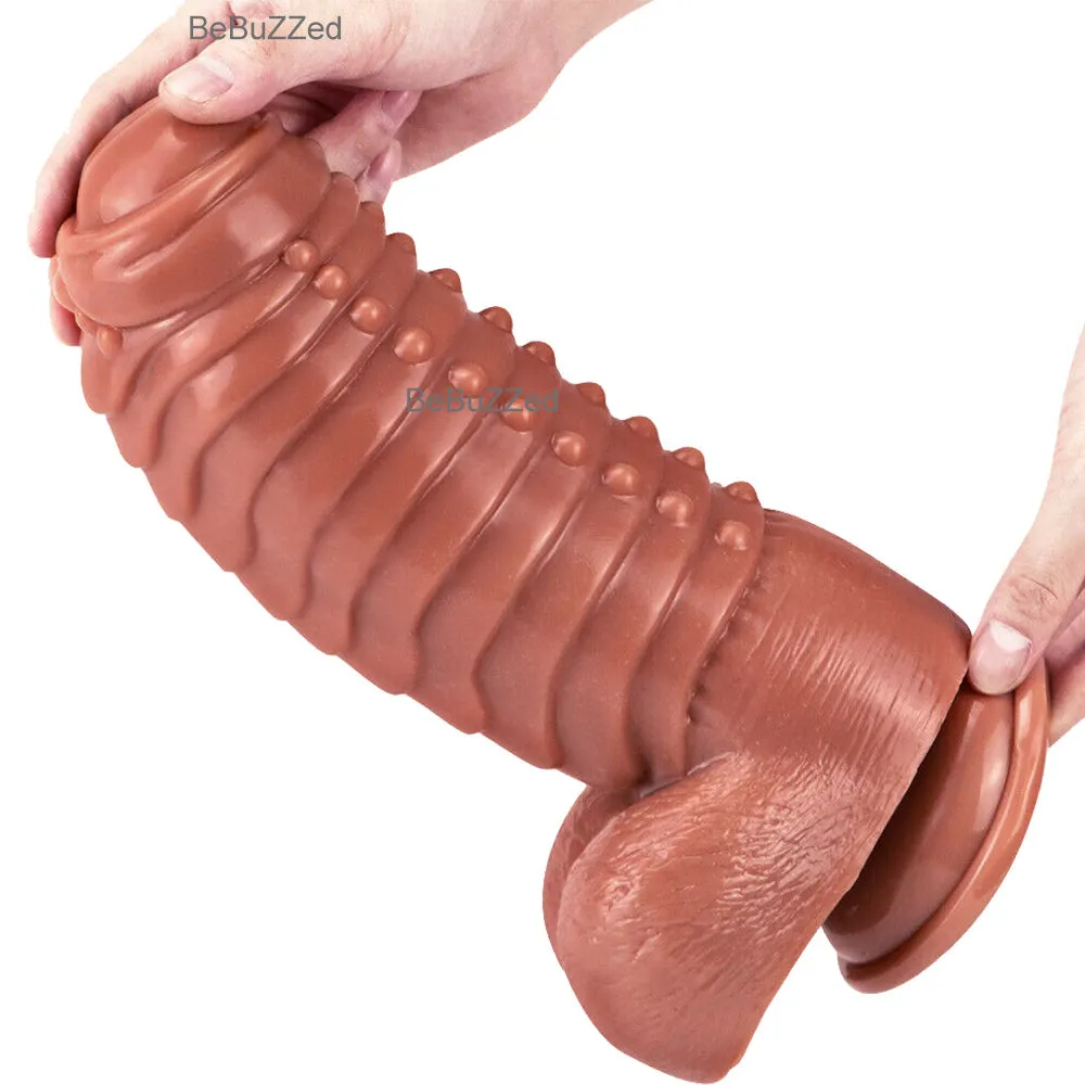 Bebuzzed Big Boy Giant Anal Plug Fat 11.8 Dildo Brown
