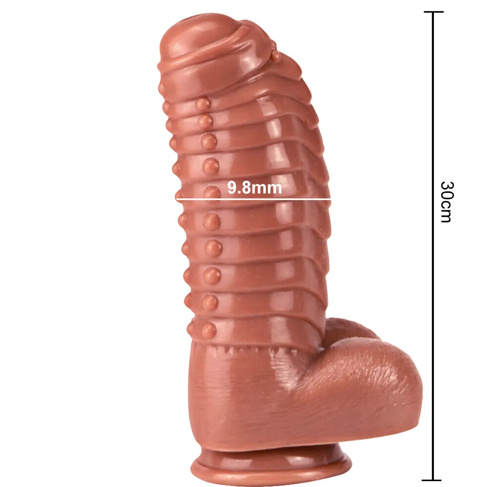 Bebuzzed Big Boy Giant Anal Plug Fat 11.8 Dildo Brown