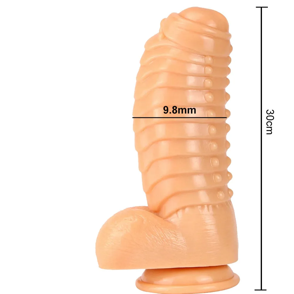 Bebuzzed Big Boy Giant Anal Plug Fat 11.8 Dildo Flesh