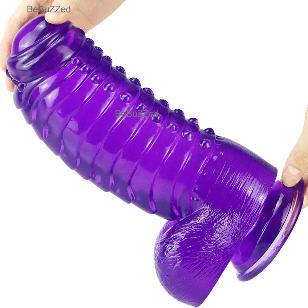 Bebuzzed Big Boy Giant Anal Plug Fat 11.8 Dildo Purple