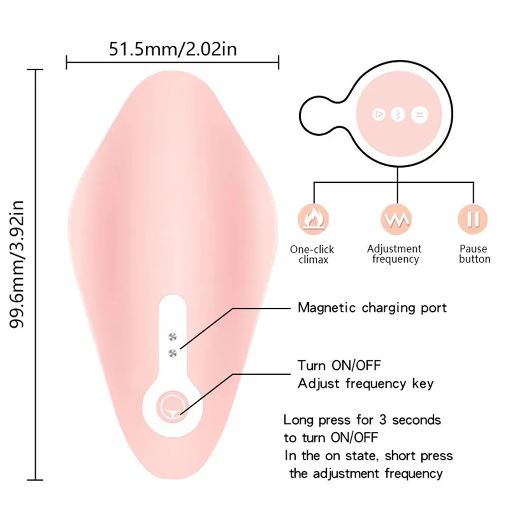 Bebuzzed Daisy Wearable Panty Vibrator Remote Controlled USB Rechargeable Pink