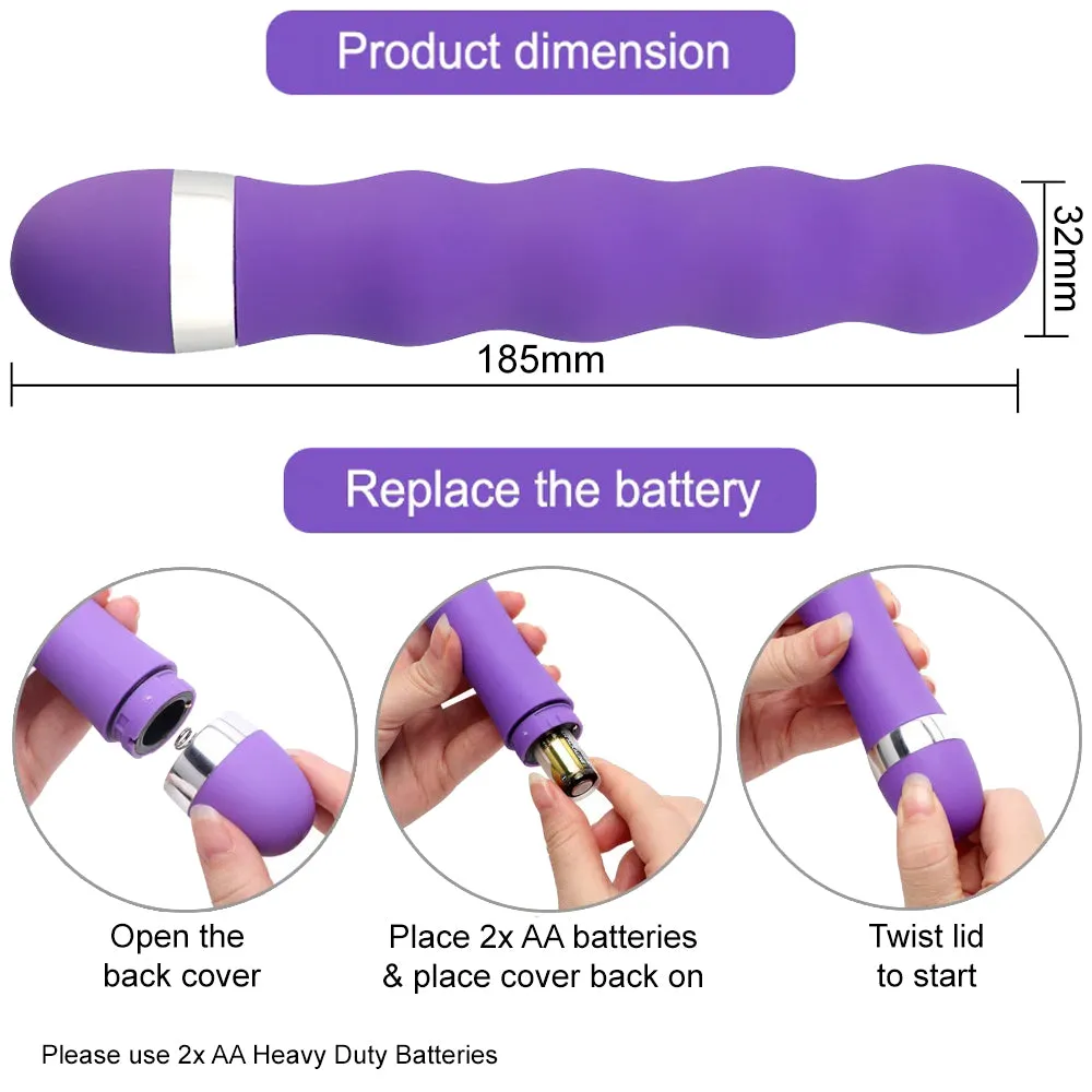 BeBuZZed Tango Beaded 7.2 G-Spot Vibrator Multi-Speed Purple
