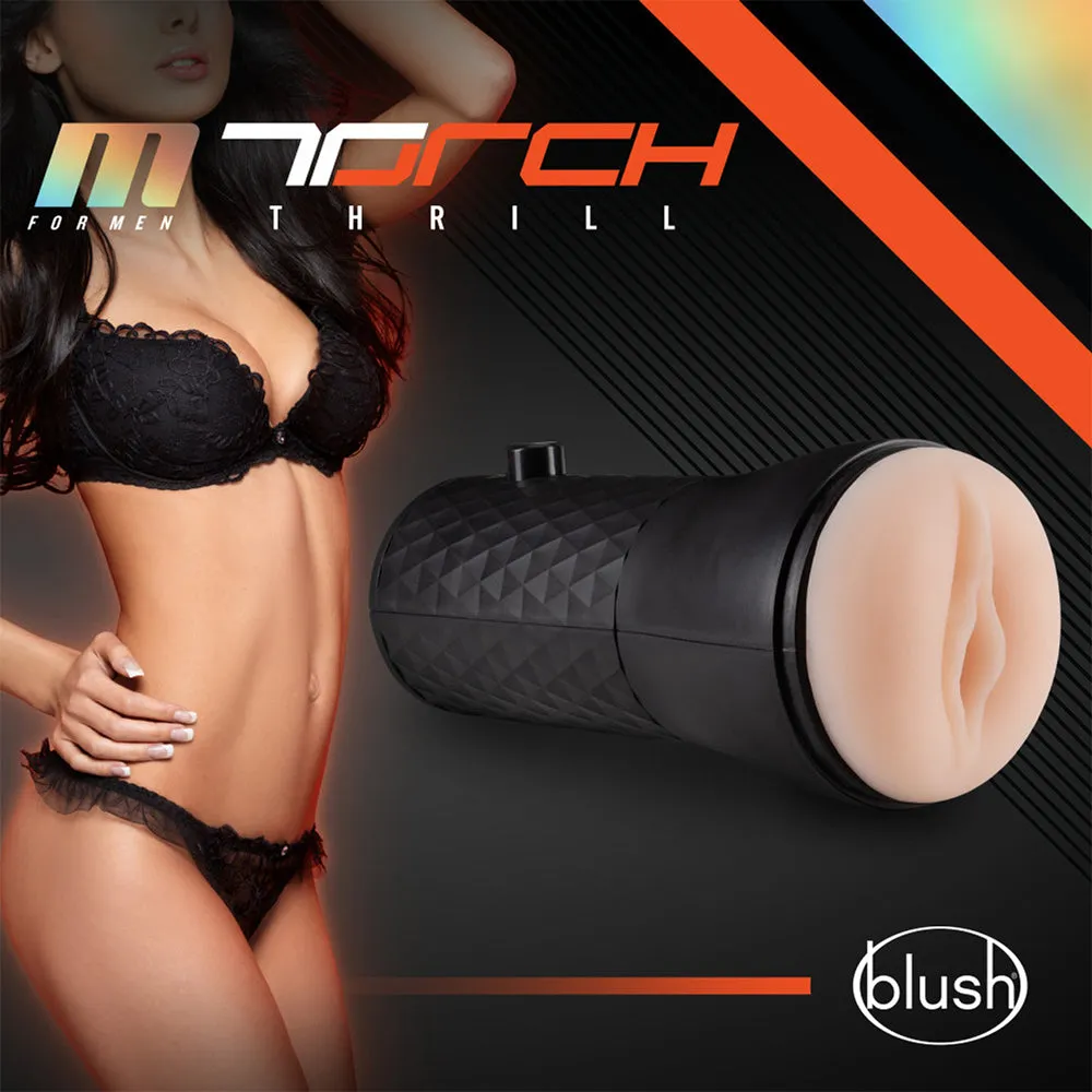 BLUSH M for Men TORCH THRILL Vagina Male Masturbator 3D Pocket Pussy Sex Toy