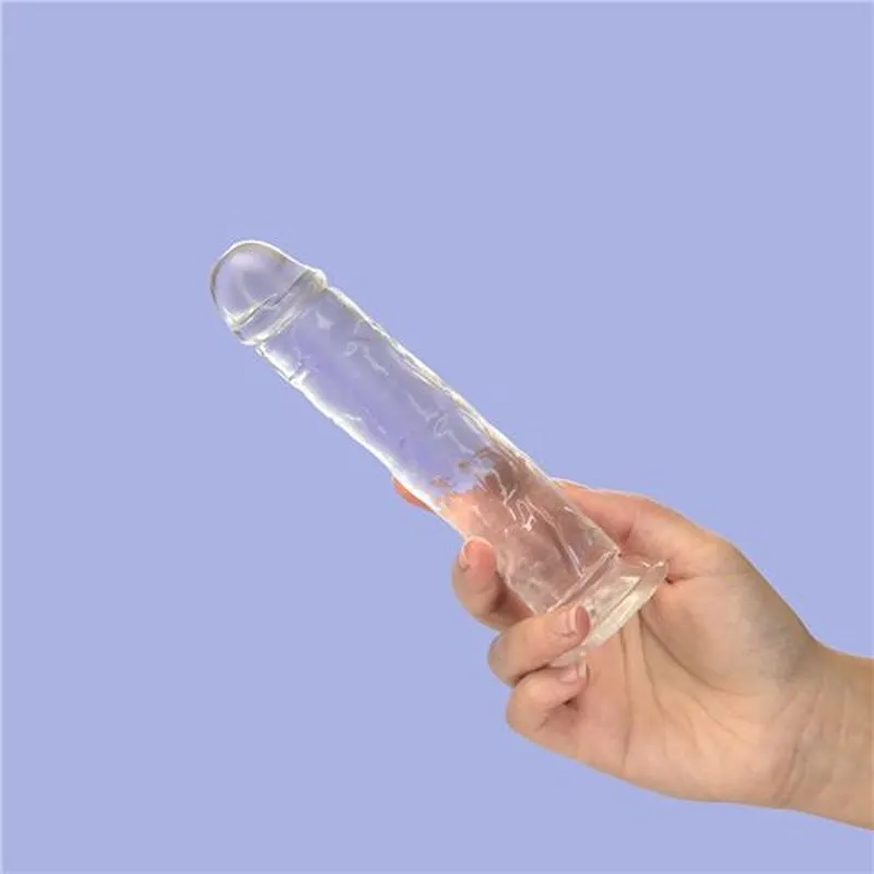 BMS Addiction Crystal Straight 7 Dildo & Power Bullet Vibrator Dong Sex Toy