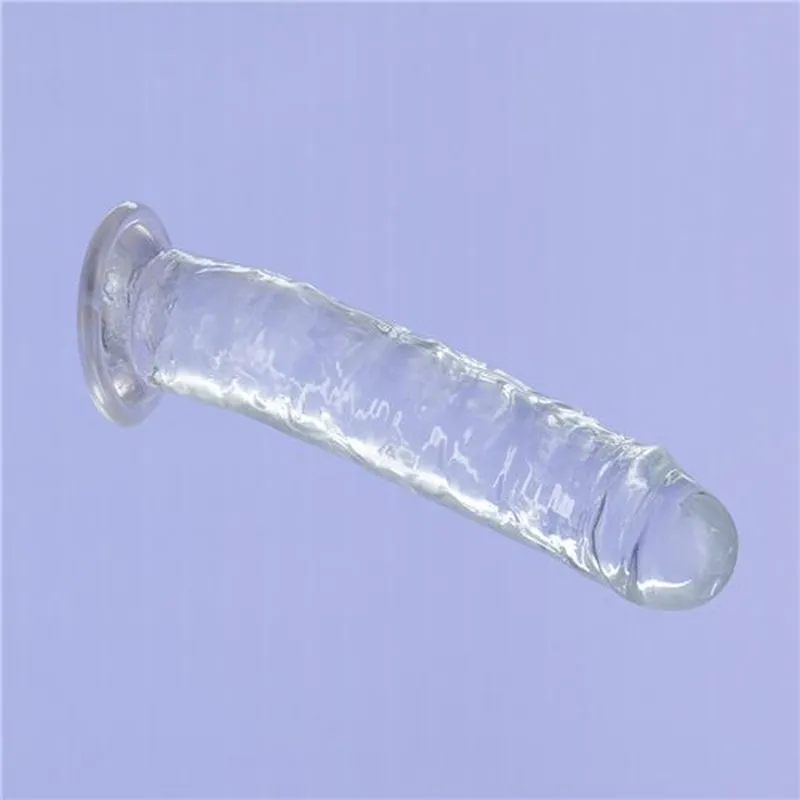 BMS Addiction Crystal Straight 7 Dildo & Power Bullet Vibrator Dong Sex Toy