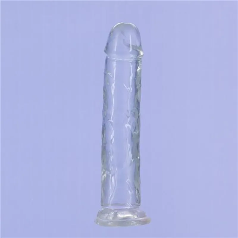 BMS Addiction Crystal Straight 7 Dildo & Power Bullet Vibrator Dong Sex Toy