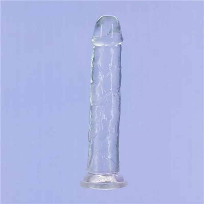 BMS Addiction Crystal Straight 9 Dildo & Power Bullet Vibrator Dong Sex Toy