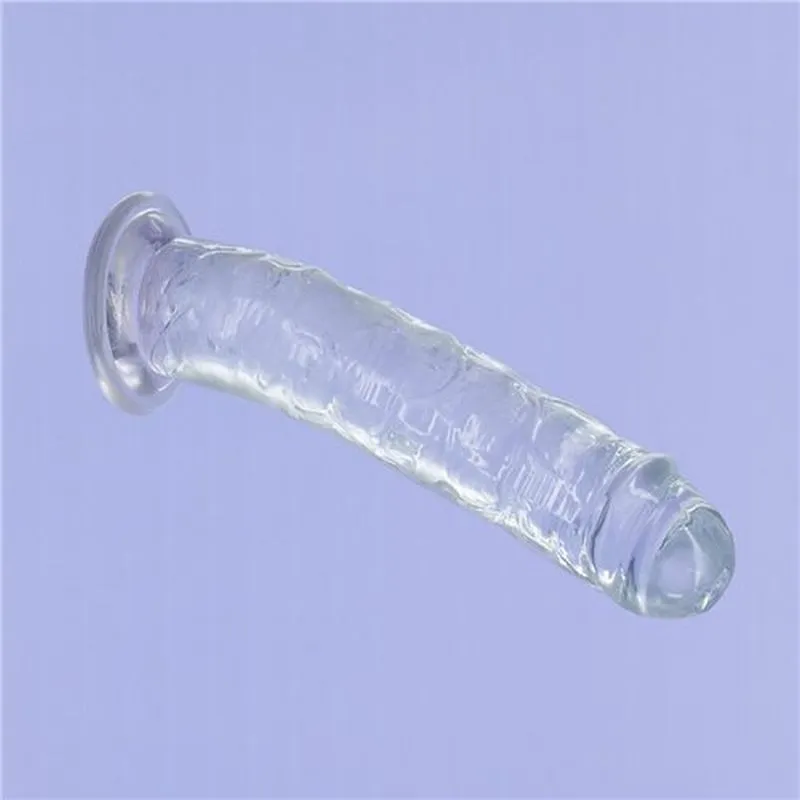 BMS Addiction Crystal Straight 9 Dildo & Power Bullet Vibrator Dong Sex Toy