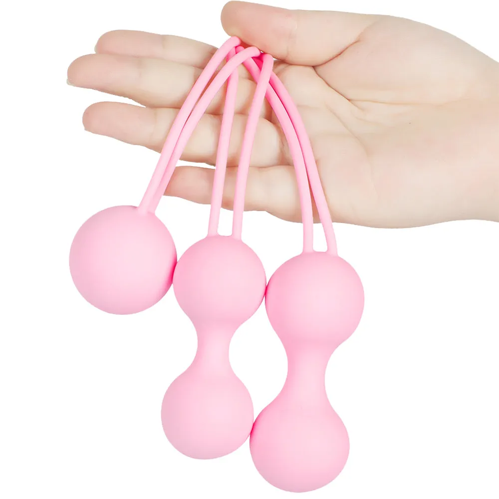 Bolas Kegel Balls Vagina Training Kit Ben Wa Silicone Set of 3