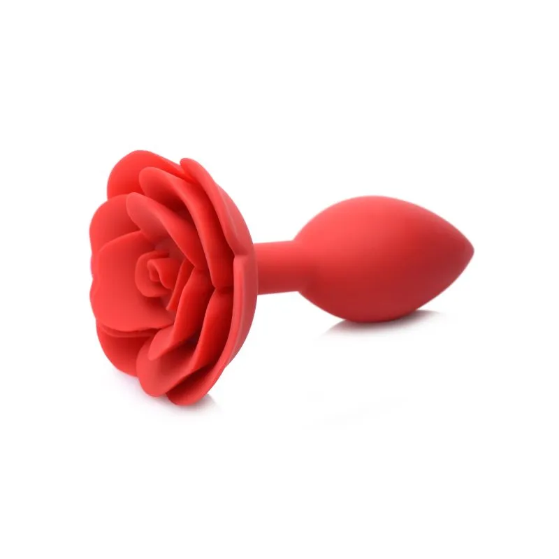 Booty Bloom Silicone Rose Plug Large Red