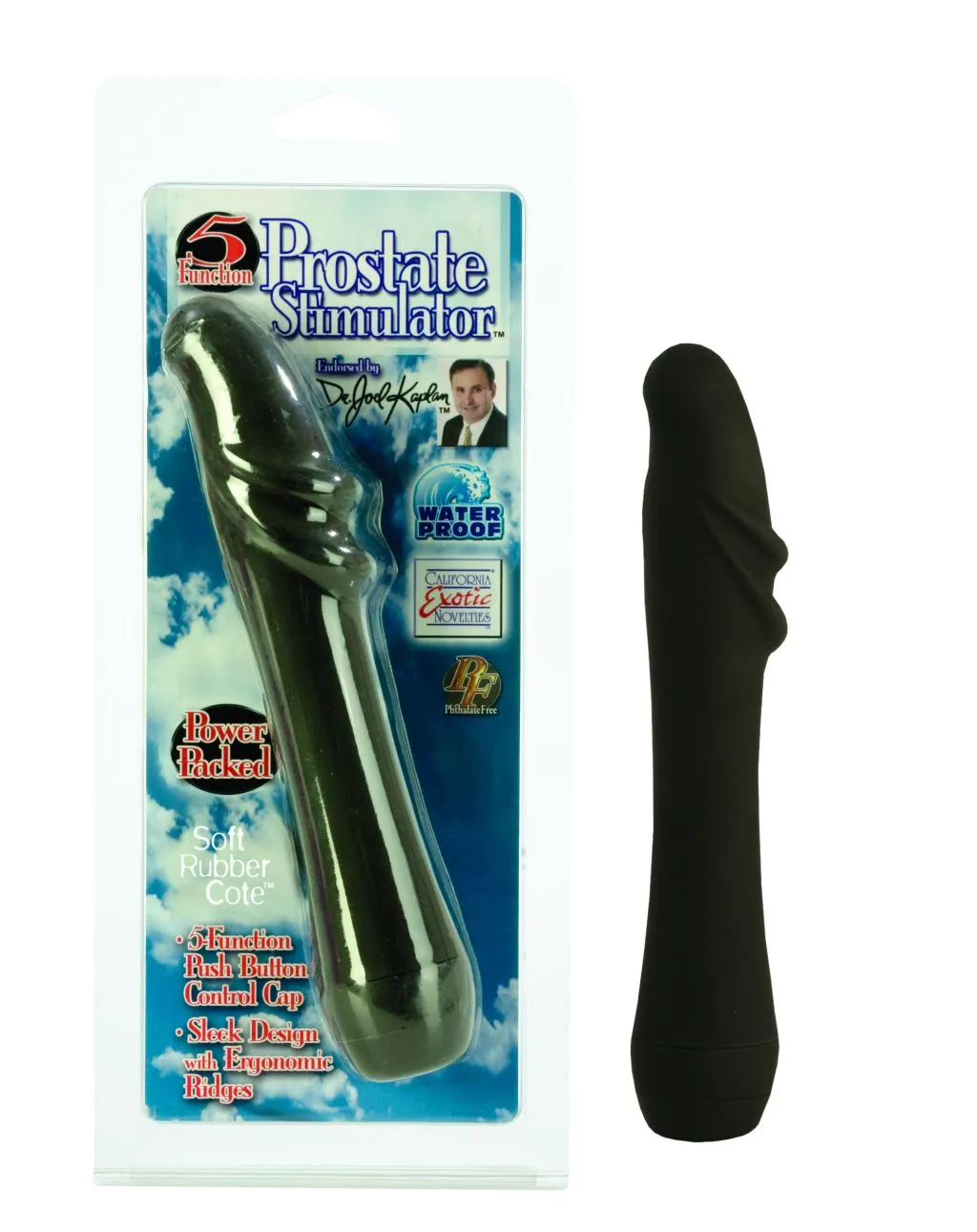 Dr Joel Kaplan 6.5' 5 Function Prostate Stimulator - Black