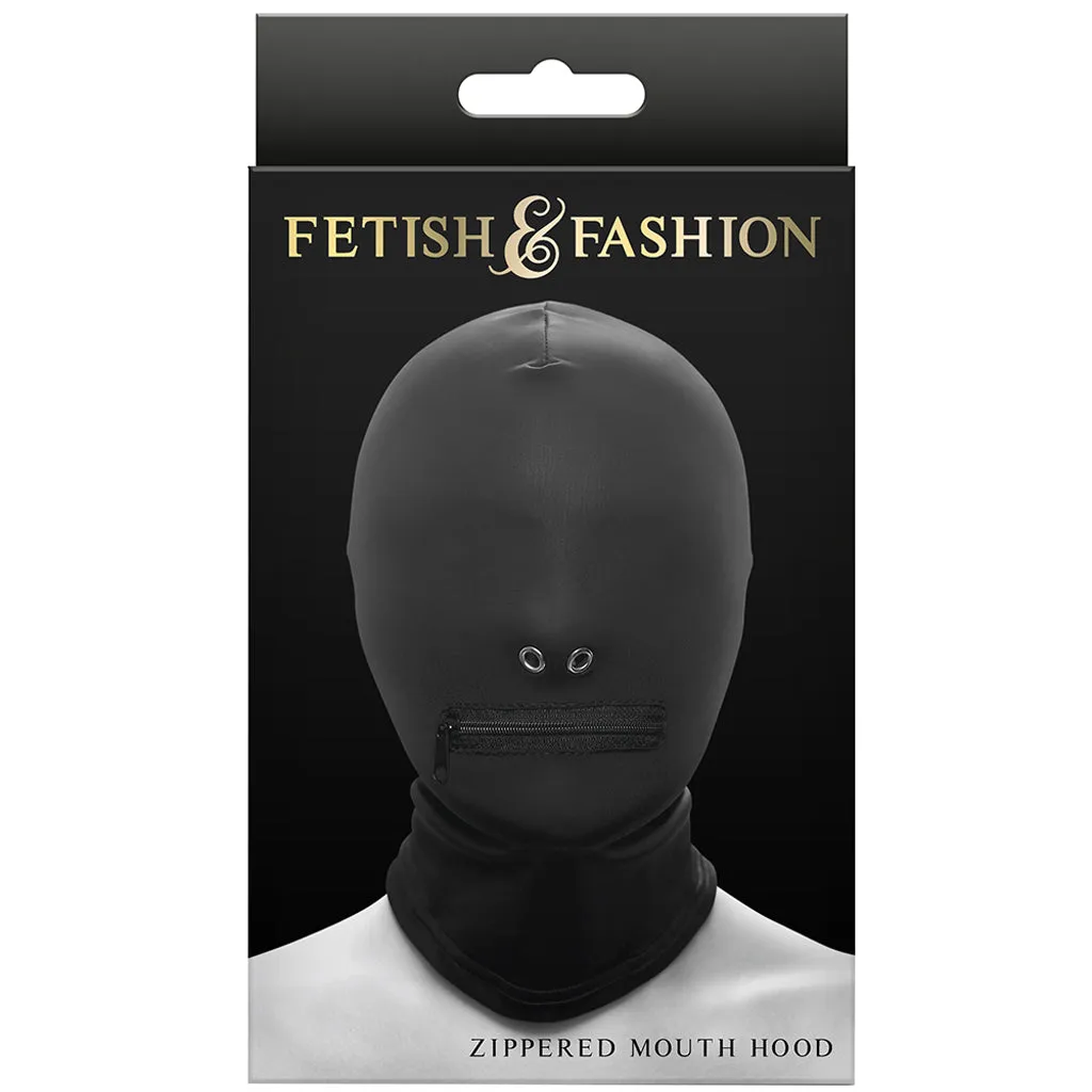 Fetish & Fashion Zippered Mouth Hood