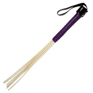 Fetish Pleasure Play Cane w/8 Rattans - Purple Handle