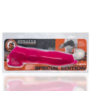 FIDO Thick Blubbery Beast-Shaped Cocksheath With Bullet Insert FLEXtpr Hot Pink