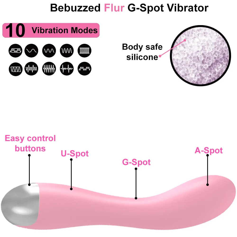 Flur USB Rechargeable G-Spot Vibrator Vaginal Anal Clit Stimulator Dildo Sex Toy