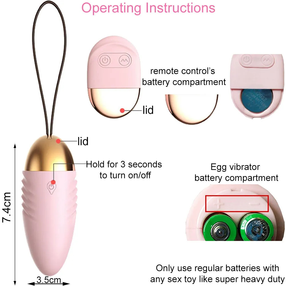 Gina Wireless Vibrating Egg Kegel Ball Ben Wa Vibrator Blue