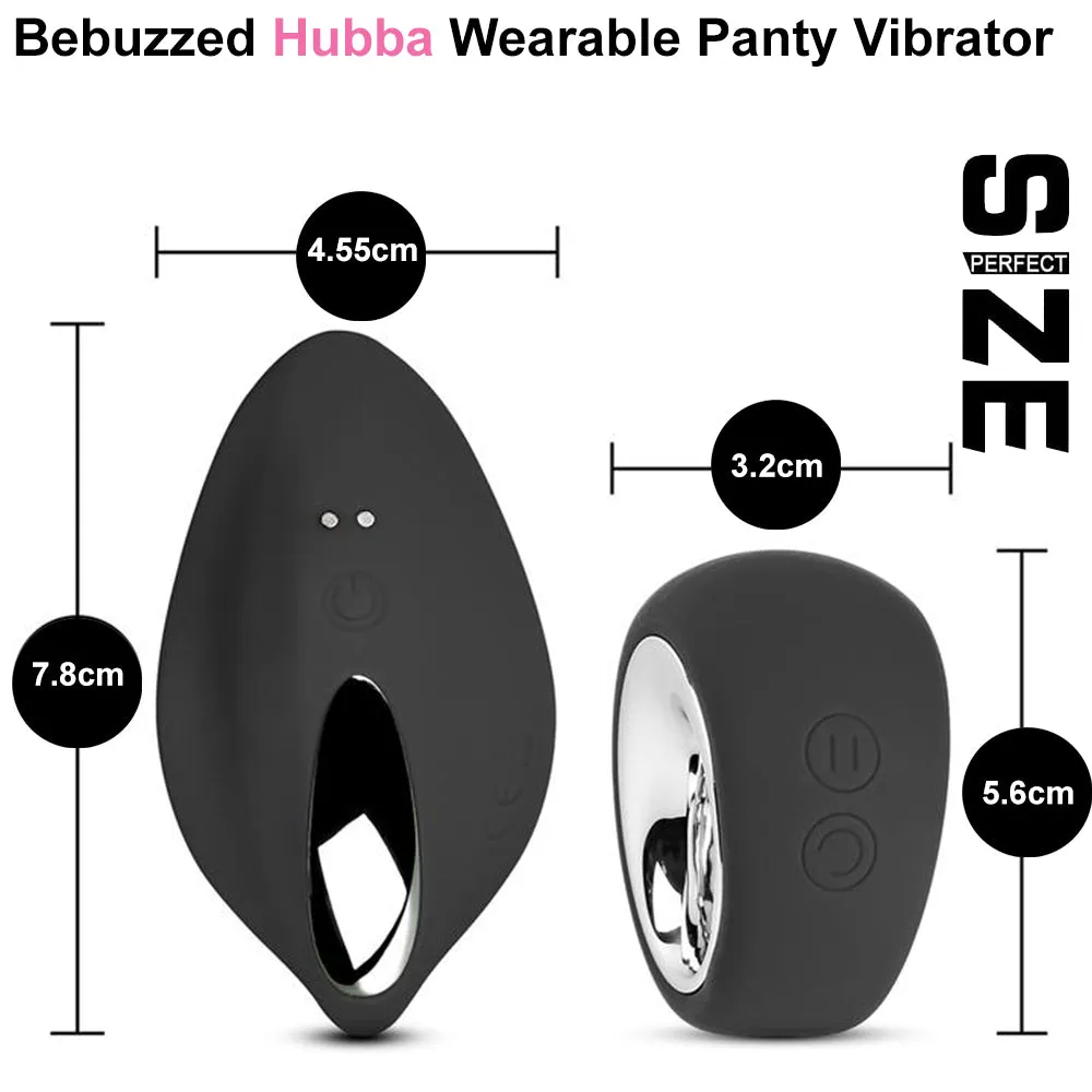 Hubba Wearable Clitoral Stimulator Vibrator Panties Vibrating Panty Black
