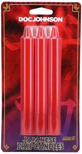 Japanese Drip Candles - 3 Pack - Red