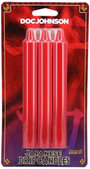 Japanese Drip Candles - 3 Pack - Red
