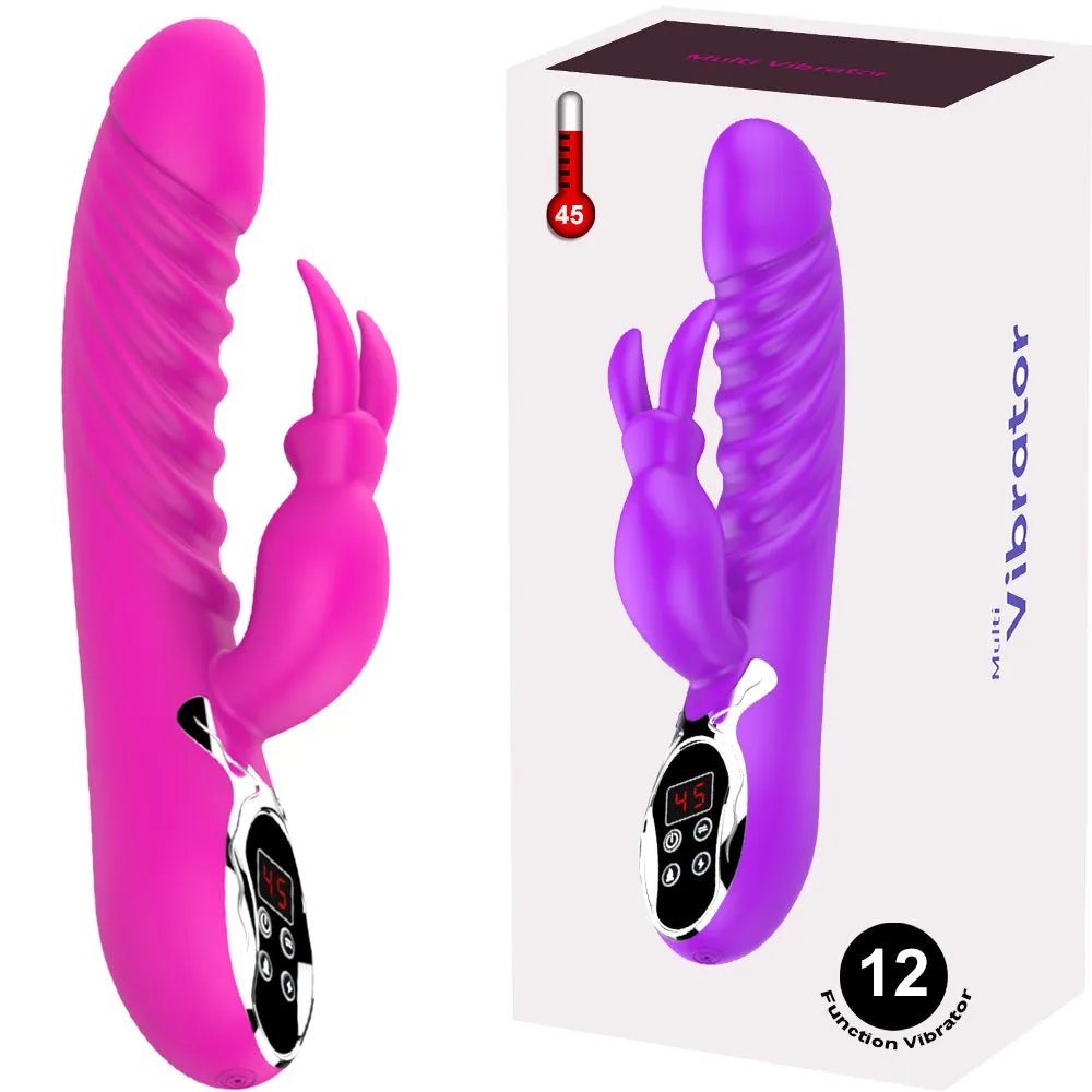 Jive Heated USB Rechargeable G-Spot Rabbit Vibrator Clitoral Stimulator Sex Toy