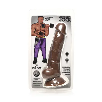 JOCK Weightlifting Wesley 7 dildo with balls - Dark