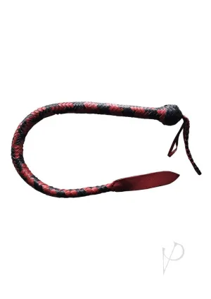 Leather Devil Tail Whip Blk/red