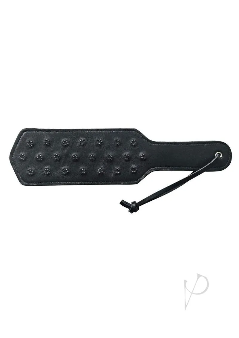 Leather Pin Prick Paddle Black
