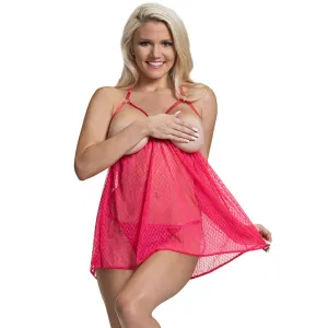 Magic Silk Diamond Girl Cuplss Babydoll Set Watermelon S/M