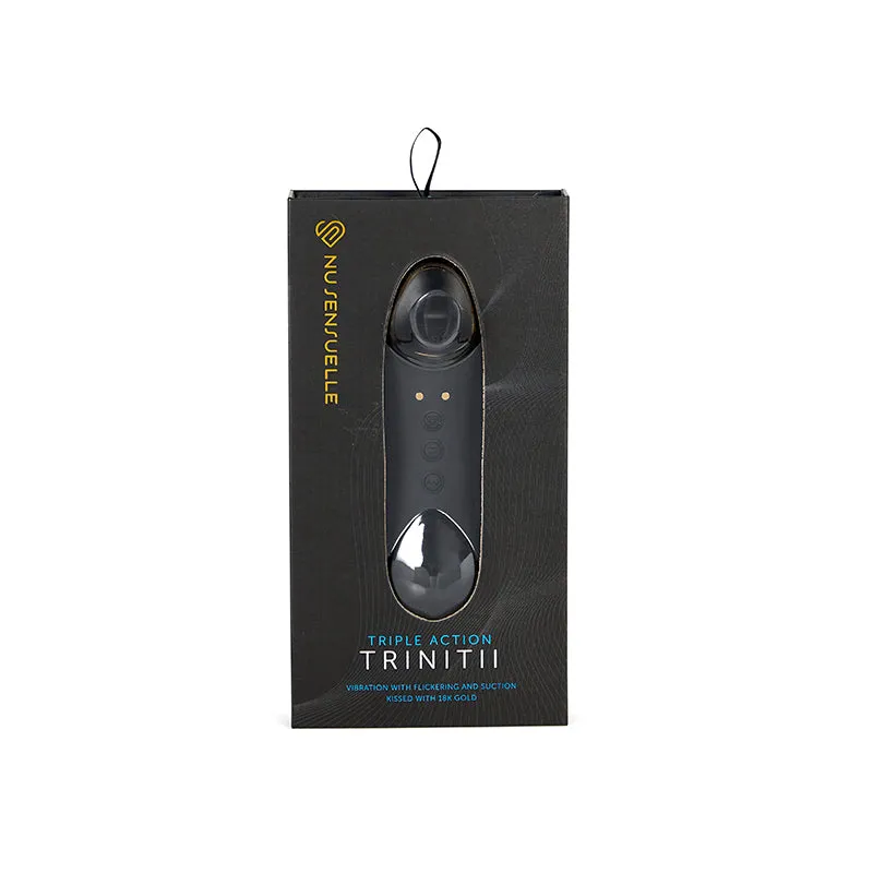 Nu Sensuelle Trinitii 3-In-1 Suction Tongue Vibe 18K Gold Edition