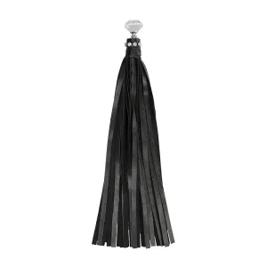 Ouch! Diamond Studded Faux Leather Flogger Black