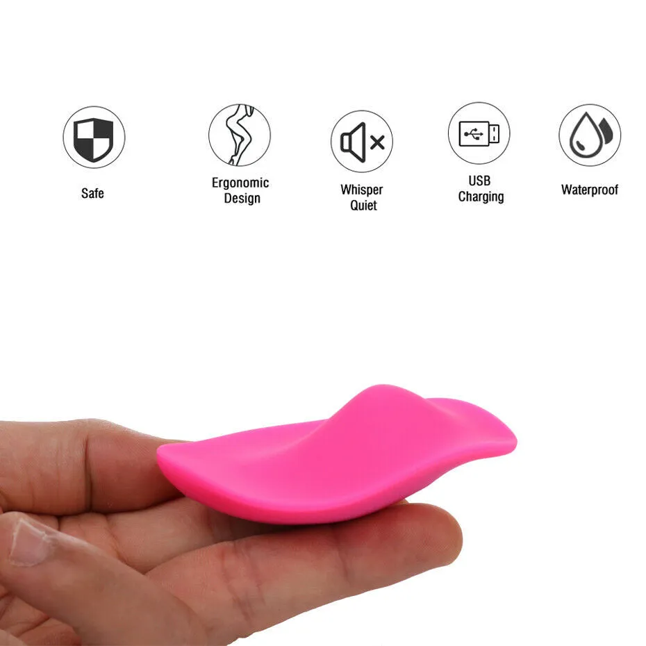 Poppy Wearable Panty Vibrator Clitoral Stimulator USB Pink