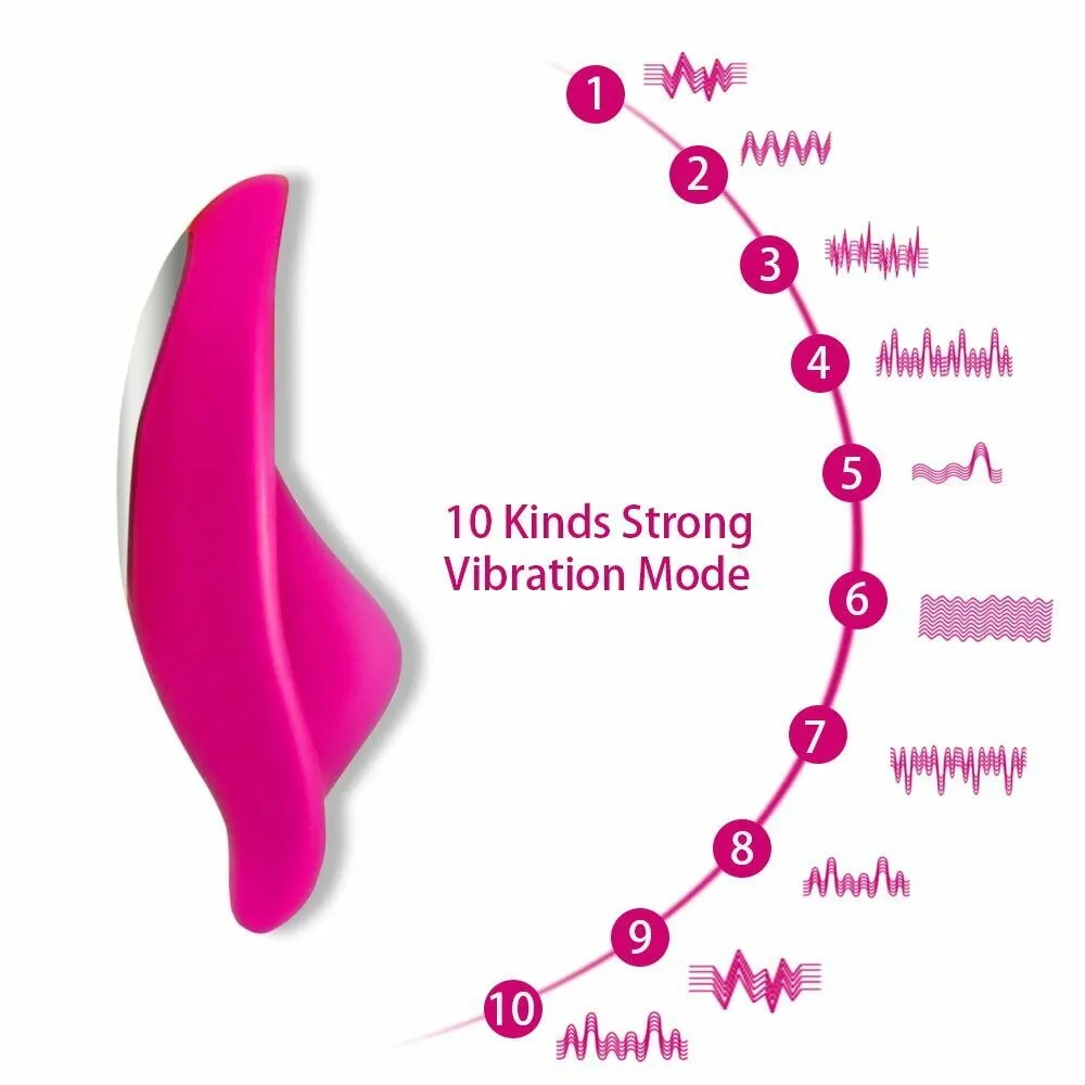 Poppy Wearable Panty Vibrator Clitoral Stimulator USB Pink