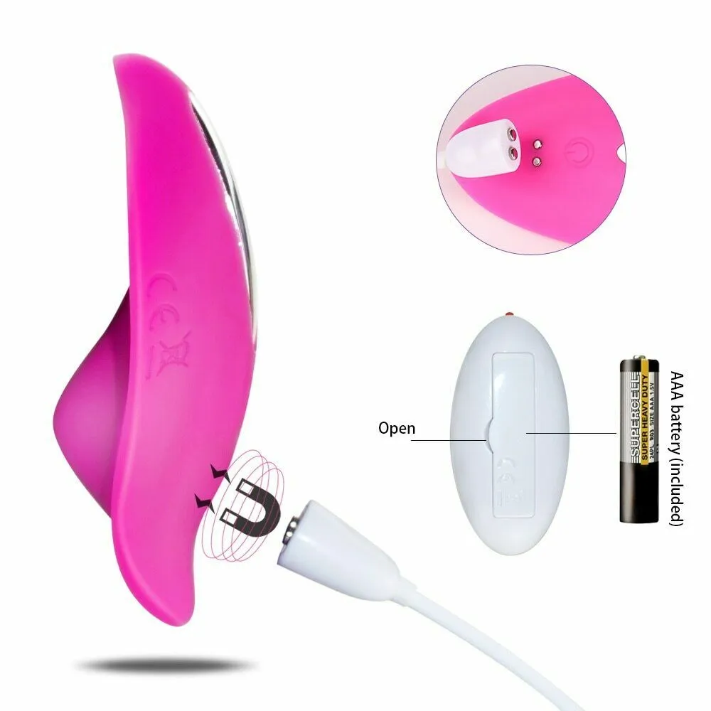 Poppy Wearable Panty Vibrator Clitoral Stimulator USB Pink