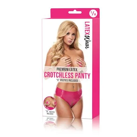 Premium Latex Crotchless Panty