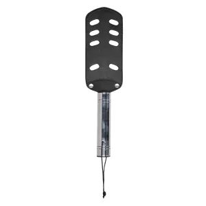 Premium Leather Slotted Paddle Black
