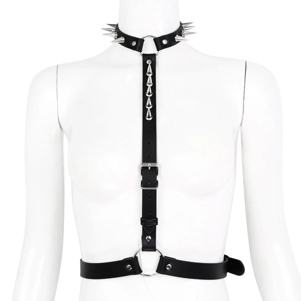 Punk Bondage Necklace with Belt