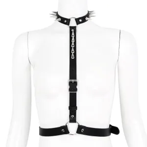 Punk Bondage Necklace with Belt