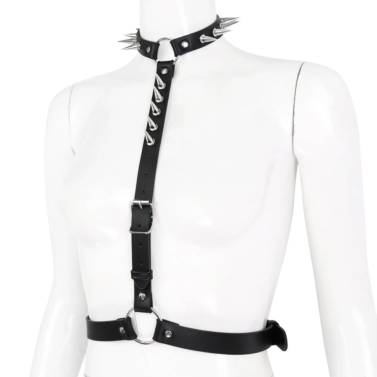 Punk Bondage Necklace with Belt