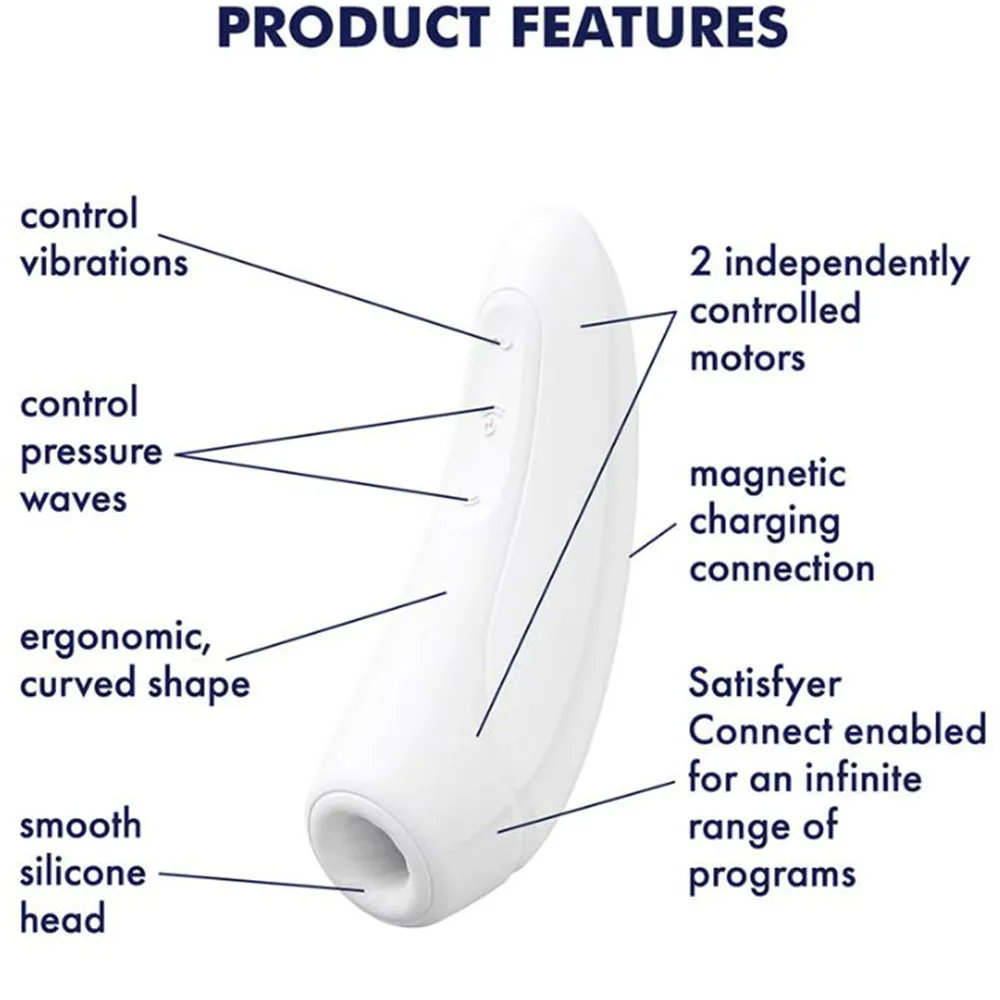 Satisfyer Curvy 1  Air Pulse Clitoral Stimulator APP Control Vibrator Sex Toy