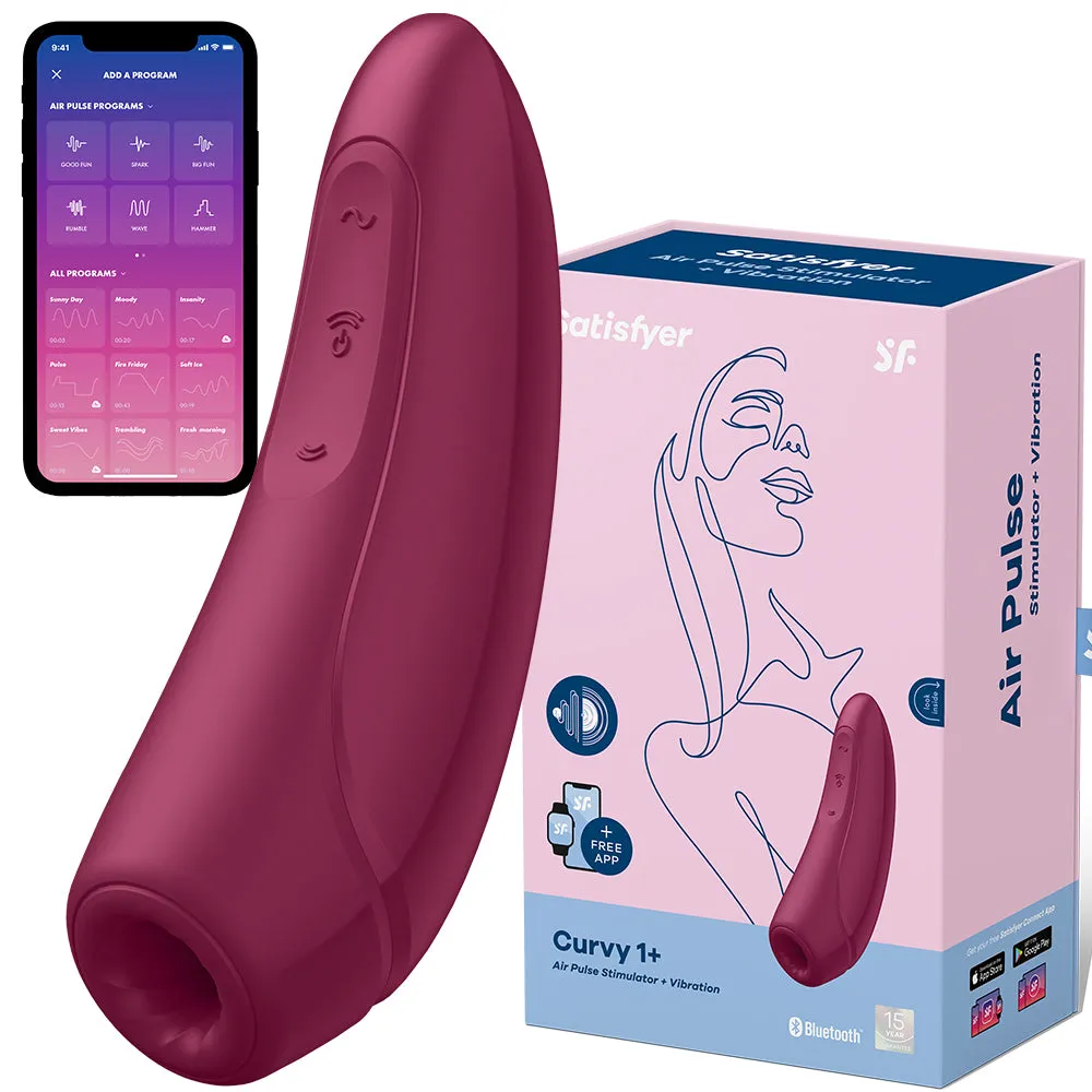 Satisfyer Curvy 1  Air Pulse Clitoral Stimulator APP Control Vibrator Sex Toy